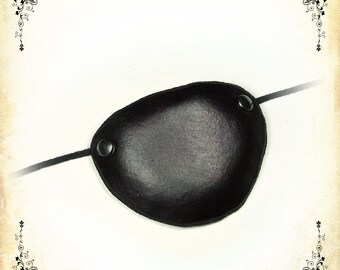 Leather eye patch, pirate eyepatch for LARP, action roleplaying and cosplay