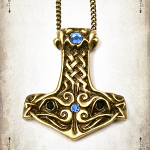 Hictoric Mjolnir Pendant, Thor Hammer - Handmade viking necklace