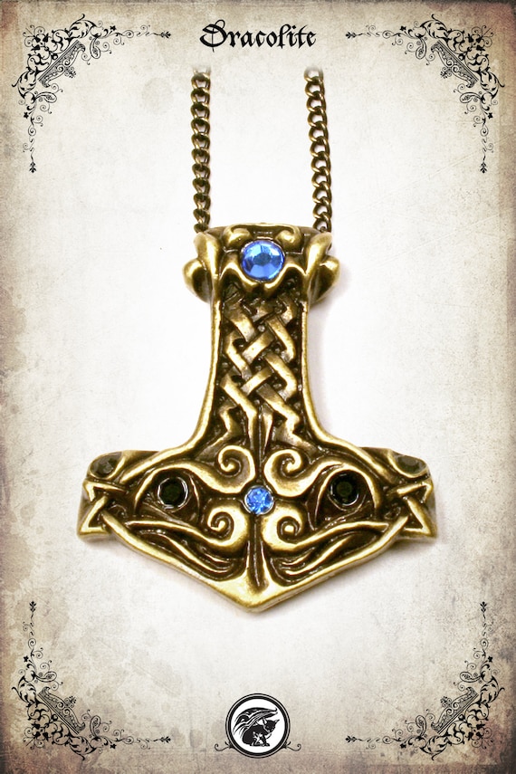 HAQUIL Viking Mjolnir Hammer Necklace, Iron Amulet Pendant, Wheat Chain,  Jewelry for Men and Women | Amazon.com