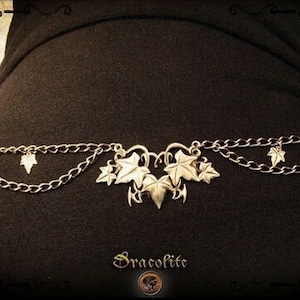 Ostara Elven Medieval Belt Women Leaf - Handmade medieval jewelry with swarovski