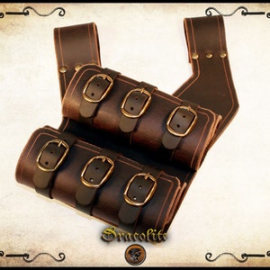 Medieval Leather Scabbard Double Side for LARP, action roleplaying and cosplay
