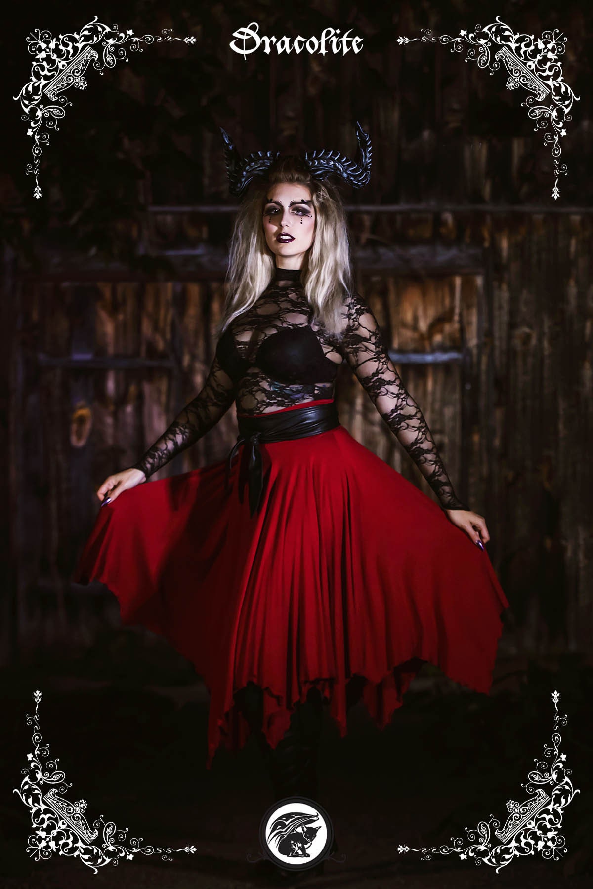 Sabrina Skirt Gothika clothing - Medieval skirt for women, LARP costume and gothic cosplay