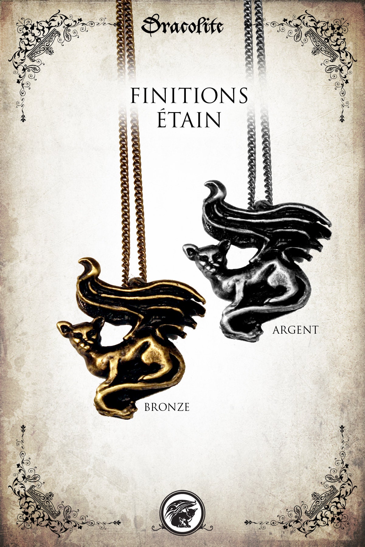 Collana Pendente Gotico Sfera Artiglio Drago Girocollo Acciaio - Foto 5