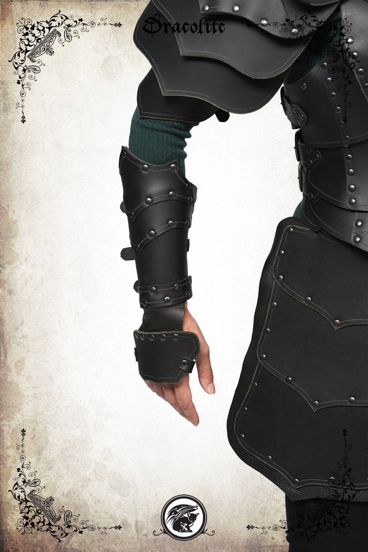 Handmade Leather Ranger Gauntlets - Larp Cosplay Armor