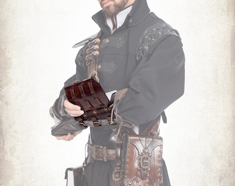 Alchemist notebook bracer armor for LARP, action roleplaying and cosplay