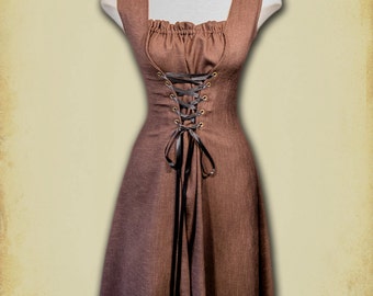 Charlotte Dress medieval clothing - Steampunk short dress for LARP, victorian costume and cosplay