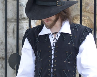 Chevalier Doublet medieval jacket - Renaissance vest for men, LARP, costume and cosplay