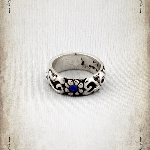 Duo Medieval Wedding Ring Sterling Silver 925 Etsy