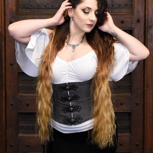 Emilie underbust Steampunk clothing - Medieval underbust for victorian costume and cosplay