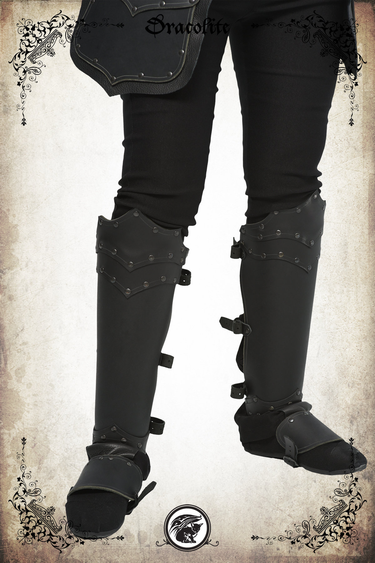 Handmade Leather Ranger Greaves - Larp, Cosplay Armor