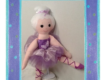Easy Cloth Rag Doll PDF Pattern Bella Ballerina 15" Rag Doll Pattern- Easy Beginner PDF Sewing Patterns by Peekaboo Porch