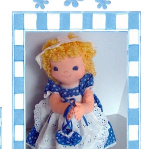 Cloth Rag Doll PDF Pattern Little Pammy 16&quot; Rag Doll Pattern- Easy Beginner PDF Sewing Patterns by Peekaboo Porch