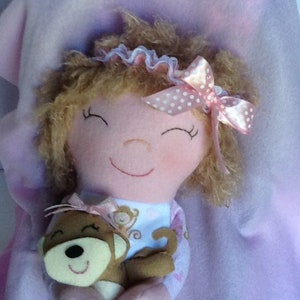Easy Cloth Rag Doll PDF Pattern Snuggles 15&quot; Rag Doll Pattern- Easy Beginner PDF Sewing Patterns by Peekaboo Porch