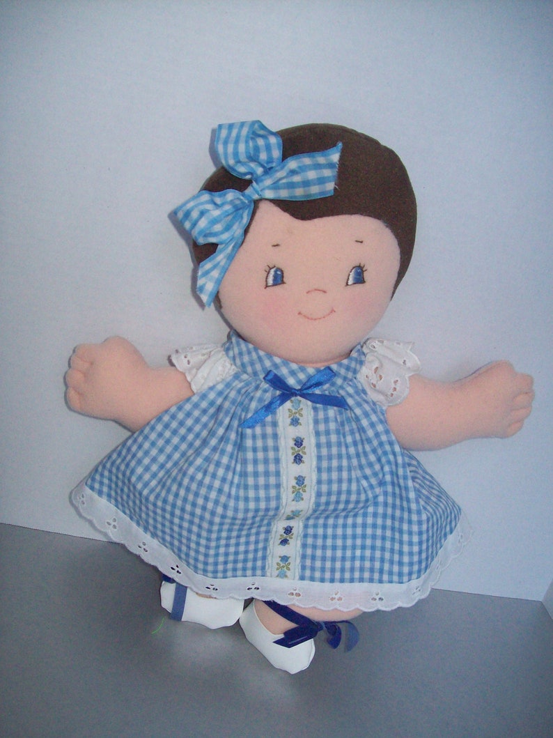 Easy Cloth Rag Doll PDF Pattern Cutie Pie 15 Pancake Doll Pattern Easy Beginner PDF Sewing Patterns by Peekaboo Porch image 3