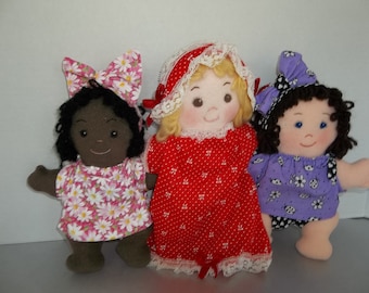 Easy Cloth Doll PDF Pattern Dozie Rosie  Asleep Awake 8" Rag Doll Pattern  - Easy Beginner PDF Sewing Patterns by Peekaboo Porch