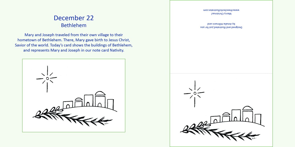 Printable Advent Calendar Kit Blank Miniature Coloring Page - Etsy