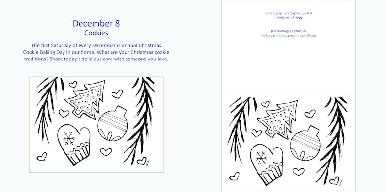 Printable Advent Calendar Kit Blank Miniature Coloring Page - Etsy