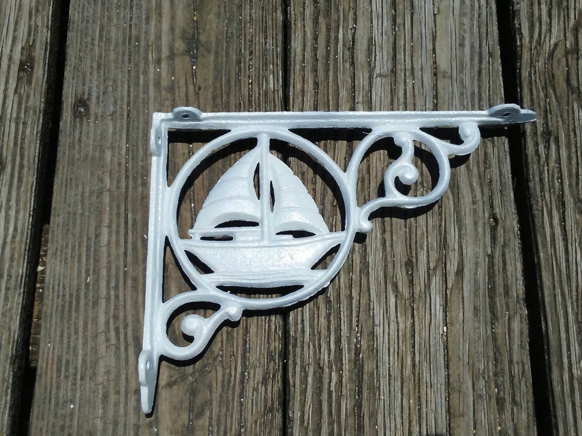 Sailboat cast iron bracket nautical shelf bracket nautical Etsy