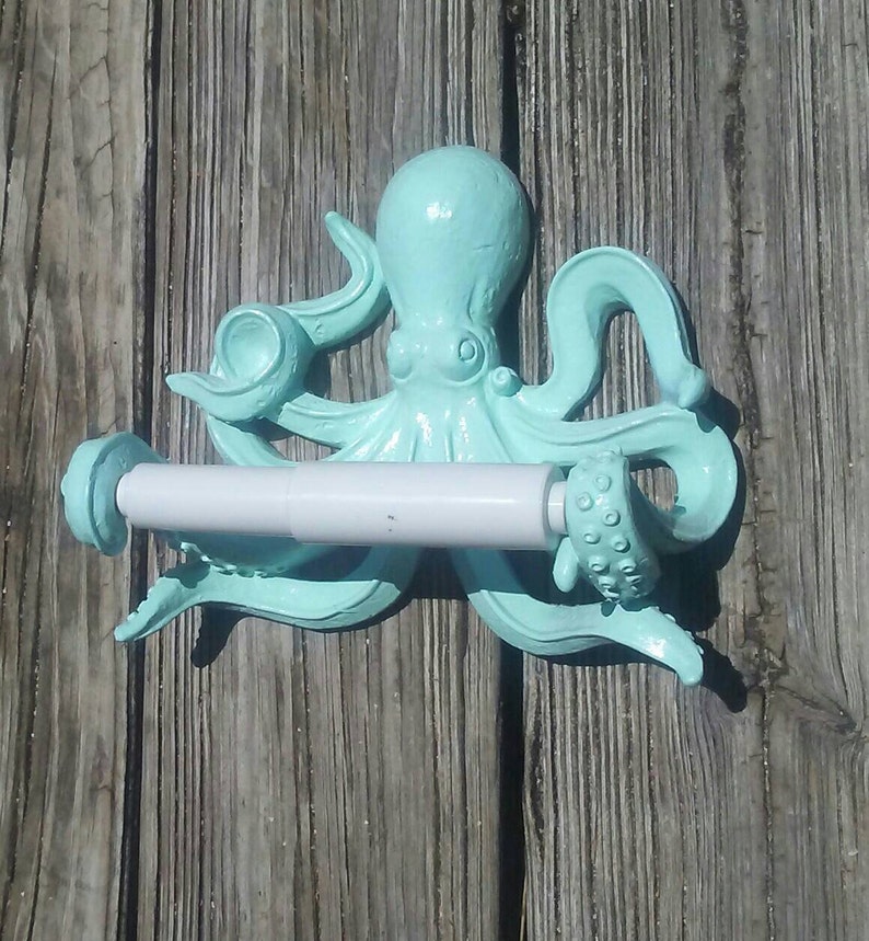 Octopus toilet paper holder octopus bathroom decor Etsy