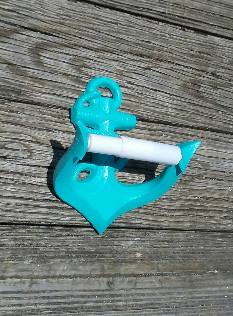 Anchor toilet paper holder nautical bathroom tissue holder Etsy