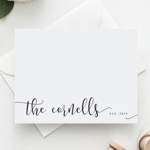 Wedding Thank You Cards | Established Wedding Stationary | Personalized Wedding Stationary | Stationery | Newlywed Gift | Couples Stationary