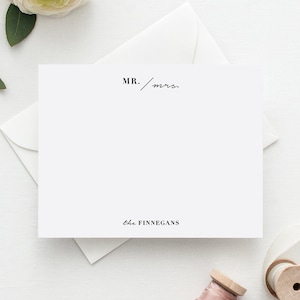 Wedding Thank You Cards | Newlywed Gift | Personalized Stationery | Stationary | Note Cards | Mr. & Mrs. | Modern Wedding Thank You Cards