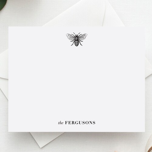 Bee Note Cards Bee Stationery Bee Stationary Bee Thank You Etsy