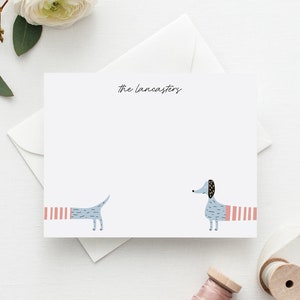 Dachshund Stationery Wiener Dog Dog Stationery Personalized Stationery Stationery Set Dachshund Gift Personalized Stationary Set image 1