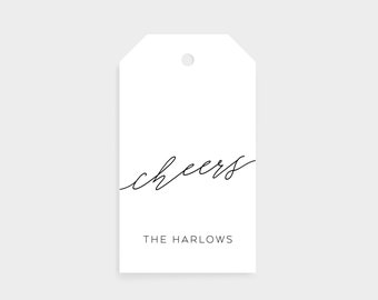 Personalized Gift Tags | Holiday Gift Tags | Cheers Gift Tags | Family Gift Tags | Christmas Gift Tags | Wine Gift Tags | Minimal Gift Tags