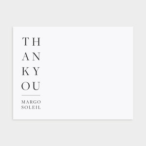 Personalized Thank You Cards: Modern Minimalist Stationery