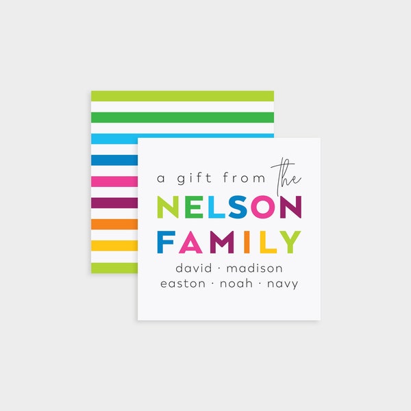 Personalized Family Gift Tags | Family Calling Card | Family Enclosure Card | Gift Enclosure Card | Family Business Card | Mom Business Card