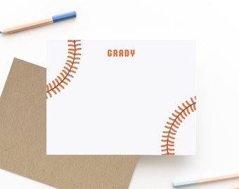 Baseball Stationery | Baseball Note Card | Baseball Thank You Card | Stationery for Boy | Boy Stationary | Baseball Birthday | Baseball Gift