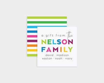 Personalized Family Gift Tags | Family Calling Card | Family Enclosure Card | Gift Enclosure Card | Family Business Card | Mom Business Card