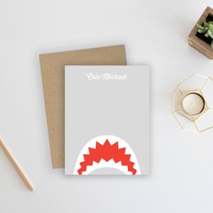 Personalized Shark Thank You Cards: Kids Stationery