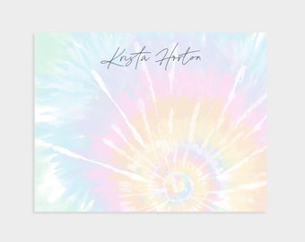 Personalized Stationery | Tie Dye Thank You Notes | Tie Dye Stationery | Tye Die Note Cards | Colorful Stationery | Tie Dye Gift [S51]