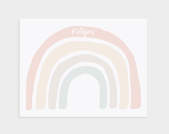 Personalized Stationery Set | Rainbow Stationery | Rainbow Baby Thank You Notes | Rainbow Baby Gift | Gift For Girl | Girls Stationery [S50]