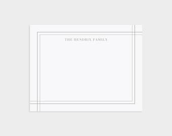 Personalized Stationery | Classic Personalized Stationary | Mens Stationery  | Personalized Thank You Cards | Double Border Stationery