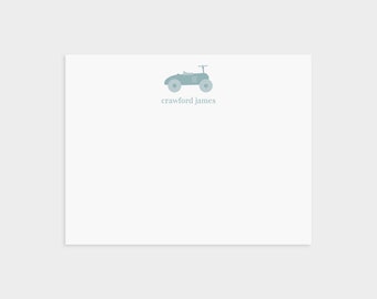 Baby Thank You Cards | Baby Stationery | Baby Boy Stationery | Personalized Baby Stationery | Baby Shower Thank You Cards | Vintage Race Car