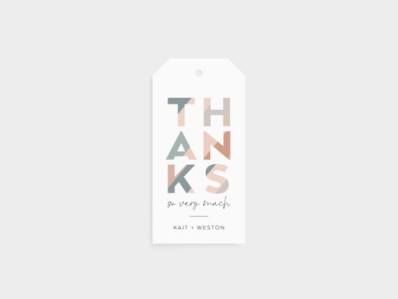 Personalized Thank You Gift Tags: Modern Family Gift Tag
