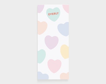 Valentine's Day Notepad | Personalized Valentine's Day Gift | Hearts Notepad | Personalized Candy Hearts | Kids Valentine's Day Gift [NSK05]