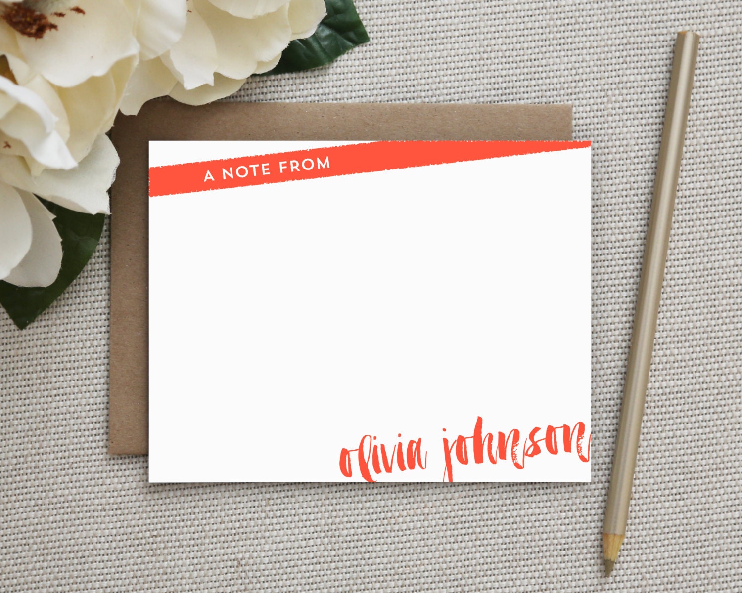 Personalized Stationery. Personalized Notecard Set. Etsy