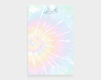 Personalized Notepad | Tie Dye Stationery | Tie Dye Notepad | Personalized To Do List | Custom Notepad | Trendy Notepad | Tie Dye Gift [N33]