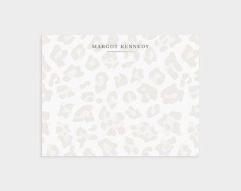 Personalized Stationery | Animal Print Stationary | Neutral Animal Print | Leopard Print Stationery | Animal Print Thank You Cards [S54]