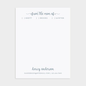 From the Mom Of Notepad | Notes to School | Mom Notepad | Dad Notepad | Parent Notepad | Personalized Notepad | Mom Stationery [N16]