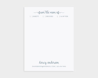 From the Mom Of Notepad | Notes to School | Mom Notepad | Dad Notepad | Parent Notepad | Personalized Notepad | Mom Stationery [N16]