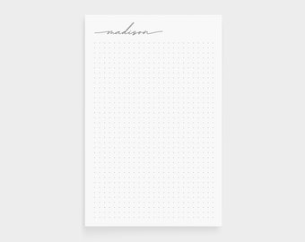 Personalized Bullet Notepad | Grid Notebook | Dotted Journal for Organizing Tasks and Managing Schedule | Minimalist To Do List [N47]