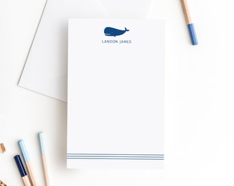Whale Notepad | Whale Thank You Notes for Kids | Kids Notepads | Whale Stationery | Gift for Boys | Gift for Girls | Notepad for Boys