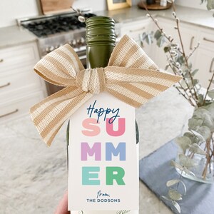 Personalized Gift Tags Custom Gift Tags Thank You Tag Family Gift Tag Summer Gift Tag Summer Party Gift Tag Wine Gift Tag GT05 image 3