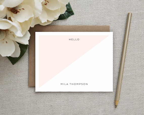 personalized stationery personalized notecard set etsy