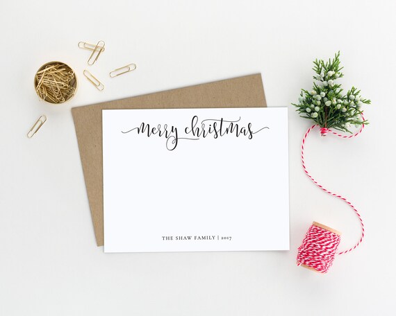 Personalised Christmas Thank You Cards Notes With Photo Envelopes 